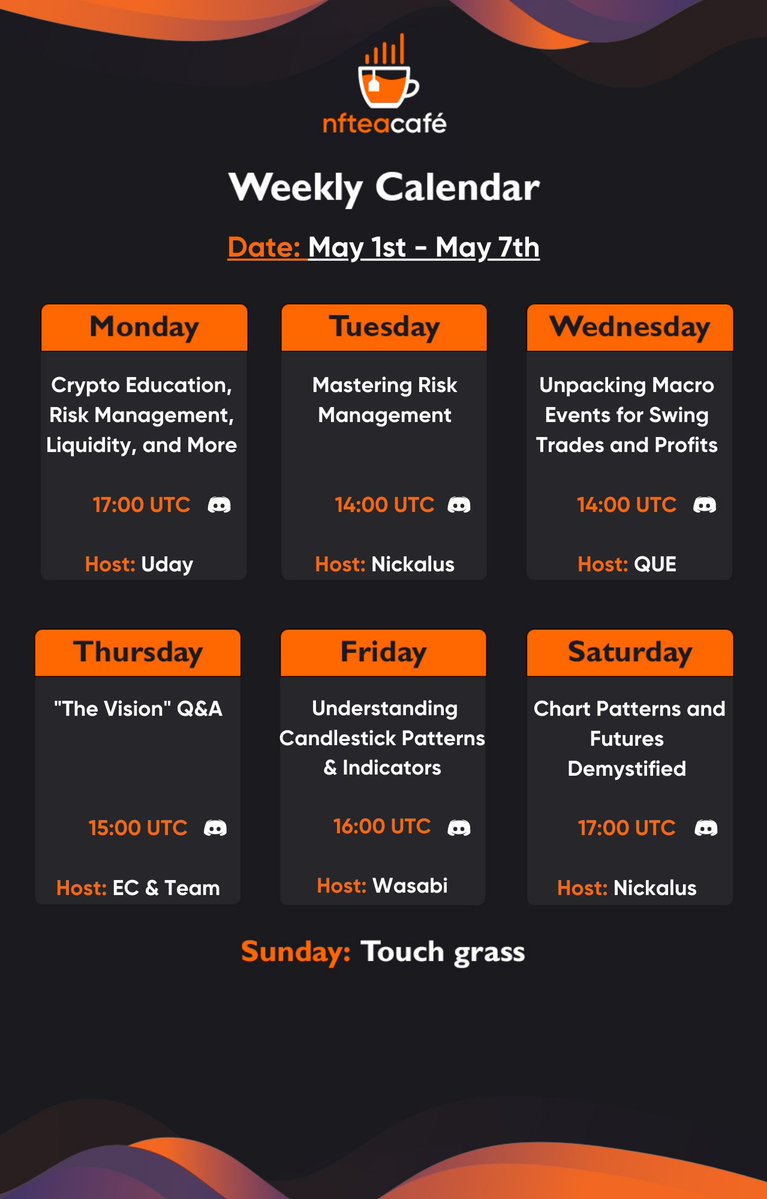 Class Schedule 📚

Link in bio. Join us 🫖