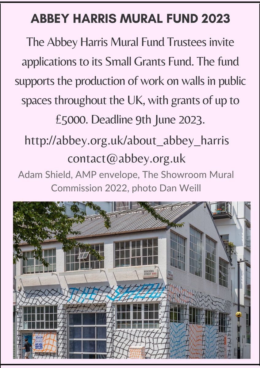 Deadline extended! Mural proposals welcome until *9th June 2023*