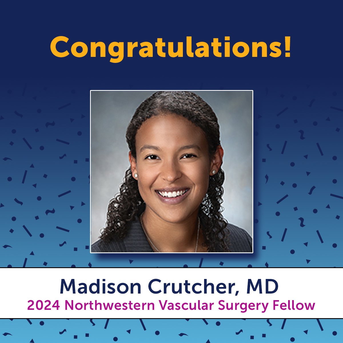 Congratulations to incoming education chief resident @MCrutcherMD on matching with @NMSurgery for a Vascular Surgery Fellowship 👏