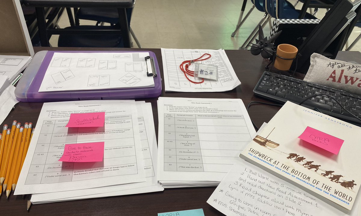 PrincipalNJones's tweet photo. I love when I get to sub for staff. Thanks Mrs. Miller for such great sub plans and making my morning go smoothly!! https://t.co/7IGT35B1je