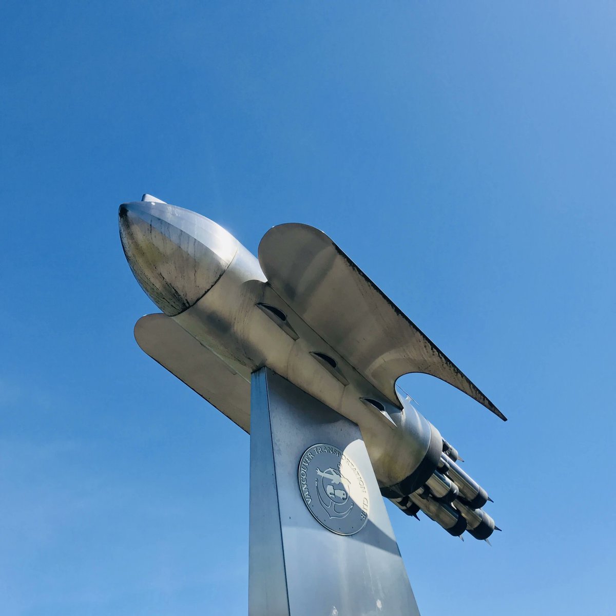 CityTrailWander's tweet photo. "Centennial Rocket." Happy May the 4th 🚀 #LewParry #maythe4th #maythe4thbewithyou #YVR #vancouver #canada #fairviewvancouver #publicArt https://t.co/FOJaaxmqJz