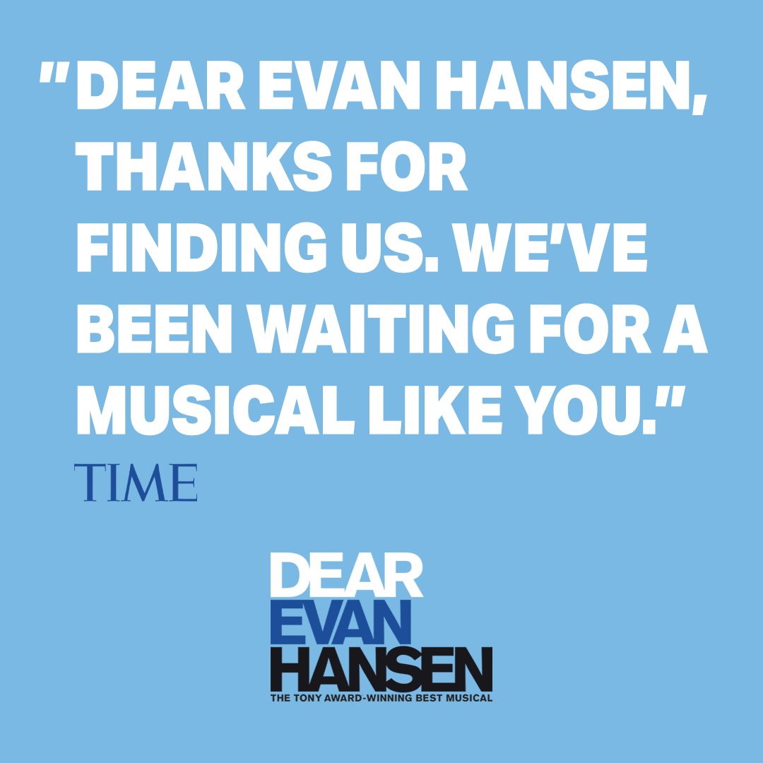 DEAR EVAN HANSEN is almost here. Purchase your tickets at the Landmark Box Office or bit.ly/DearEvanHansen… 🎟️