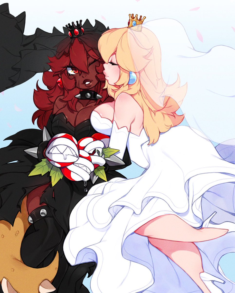 クッパ姫 ,ピーチ姫 「Couldn't pick so did both」|Puni🐾のイラスト