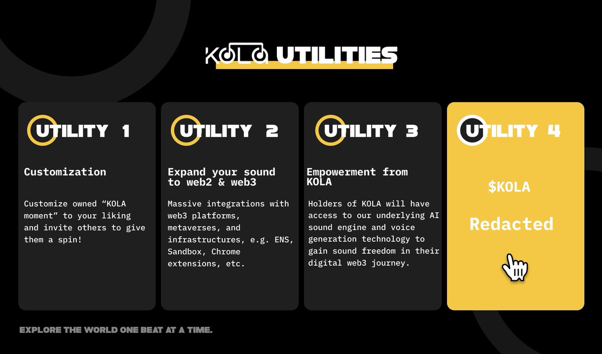 KOLA is more than just a digital journey accompanied by ambient vibes; it also boasts a strong underlying technology and a wide array of utilities. Today, we're excited to shed light on some of the utilities that holders of “KOLA moment” will be able to enjoy. 💫