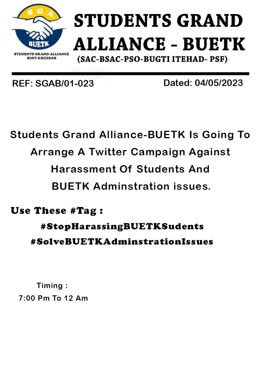 StudentsAction2's tweet photo. #StopHarrasingBUETKStudents
#SolveBUETKAdminstrationIssues https://t.co/DnzK7tRGtK