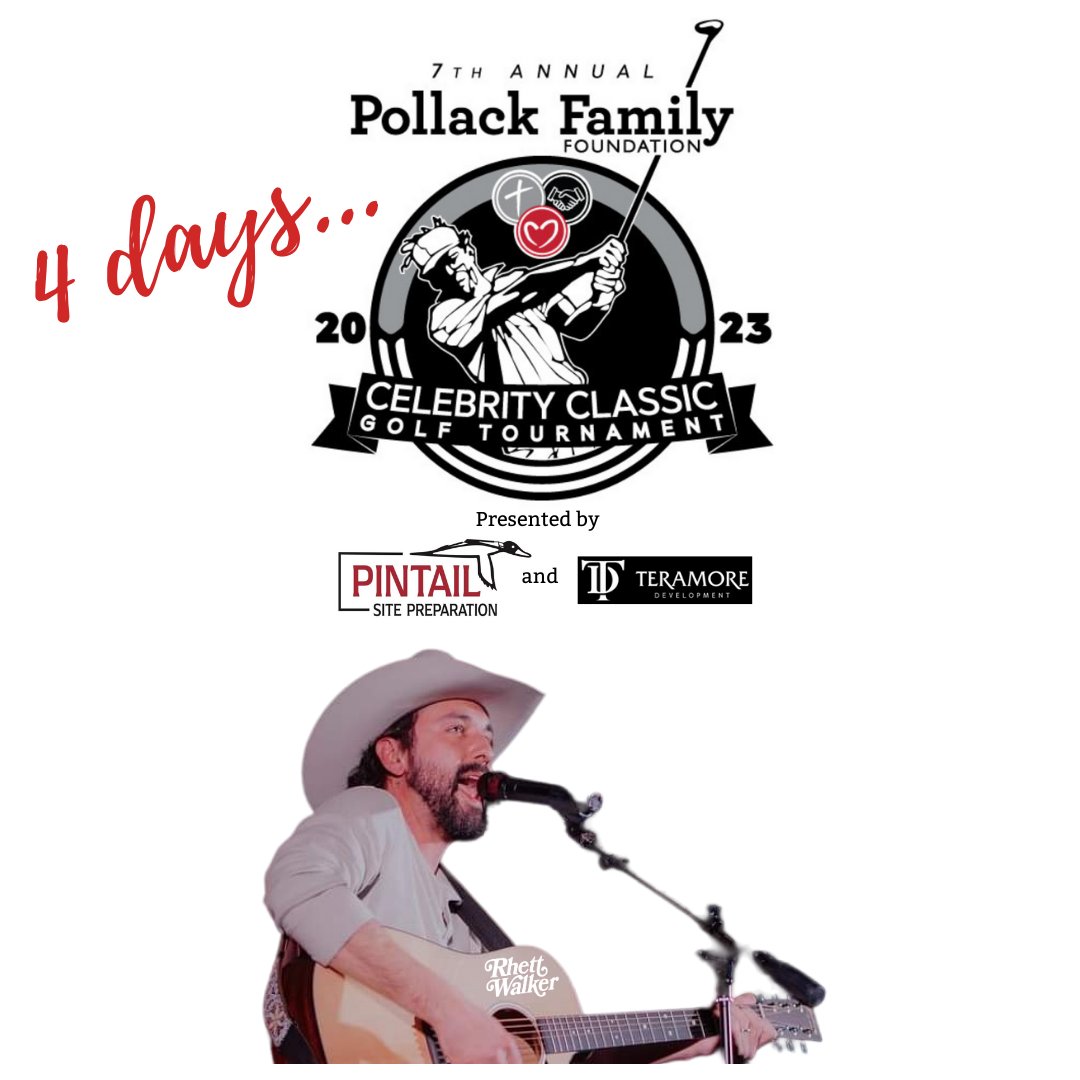 Pollack Family Foundation (@pollackff) on Twitter photo 🎶 All joy, no stress
No worries, I'm blessed 🎶
We're blessed to have
<a href="/rhettwalker/">Rhett Walker</a> join us...
🎶 From early in the morning
'Til the crickets and the sun done set 🎶
#PollackFF ⛳️ 4 days... 🎶 All joy, no stress
No worries, I'm blessed 🎶
We're blessed to have
<a href="/rhettwalker/">Rhett Walker</a> join us...
🎶 From early in the morning
'Til the crickets and the sun done set 🎶
#PollackFF ⛳️ 4 days...