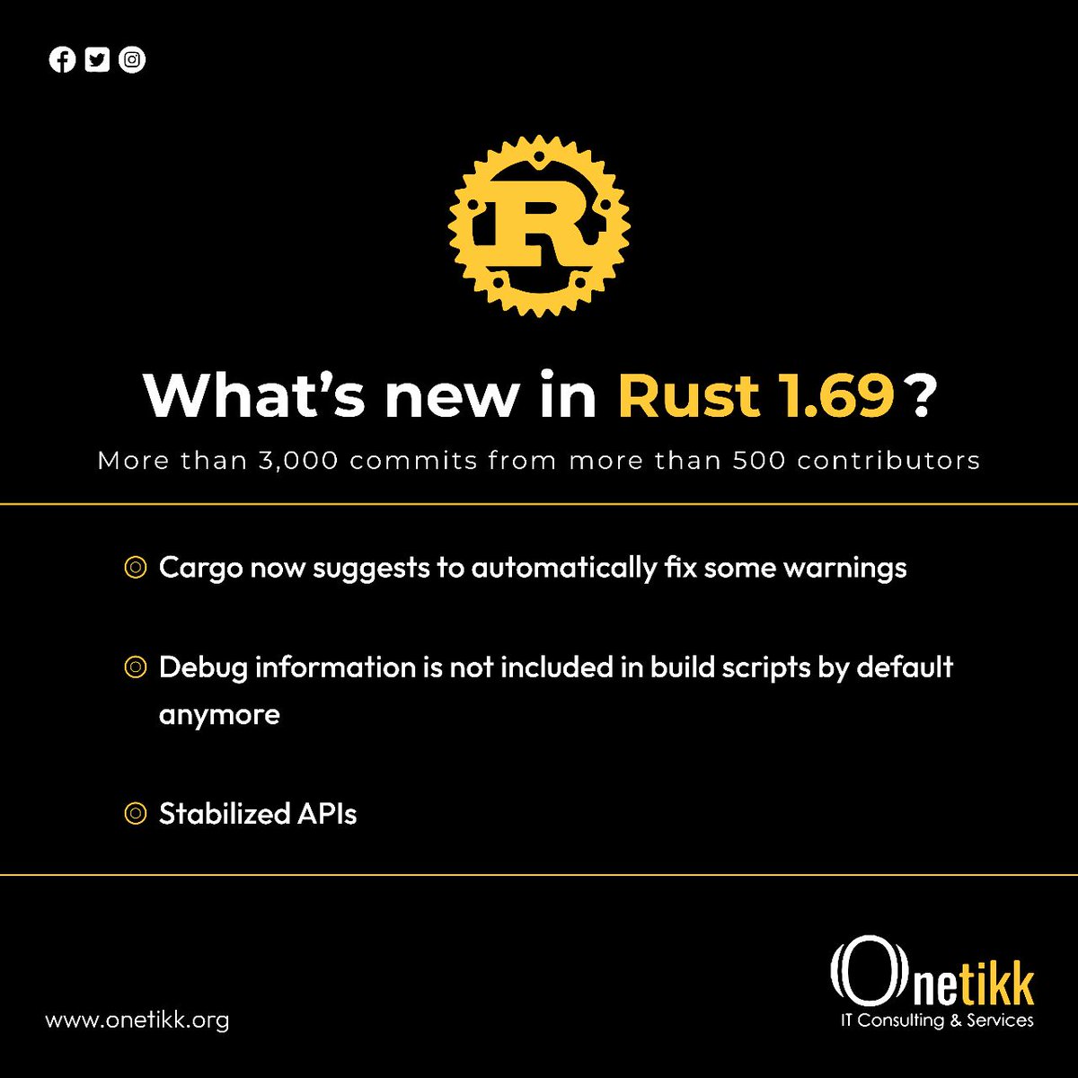 onetikk's tweet image. What&apos;s new in the Rust programming language?

#rustlang #rustprogramming #onetikk