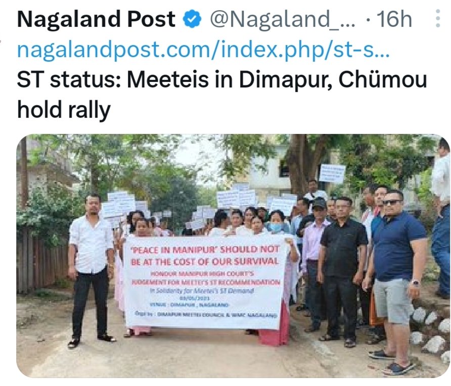 rutsapeter's tweet photo. No more permissions for rallies of any sorts in Nagaland related to the conflict in manipur please. It is in the best interest of nagaland state &amp; every community residing in it. https://t.co/ZsuaDd0gf2