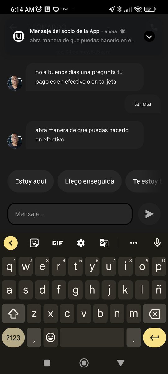 20Pesi's tweet photo. Oye @Uber_MEX por qué tus conductores tienen que cuestionar la forma de pago, si el pago no es en efectivo lo cancelan más de 30 min intentando tomar un viaje y es lo mismo https://t.co/ZSb5iQUYQe