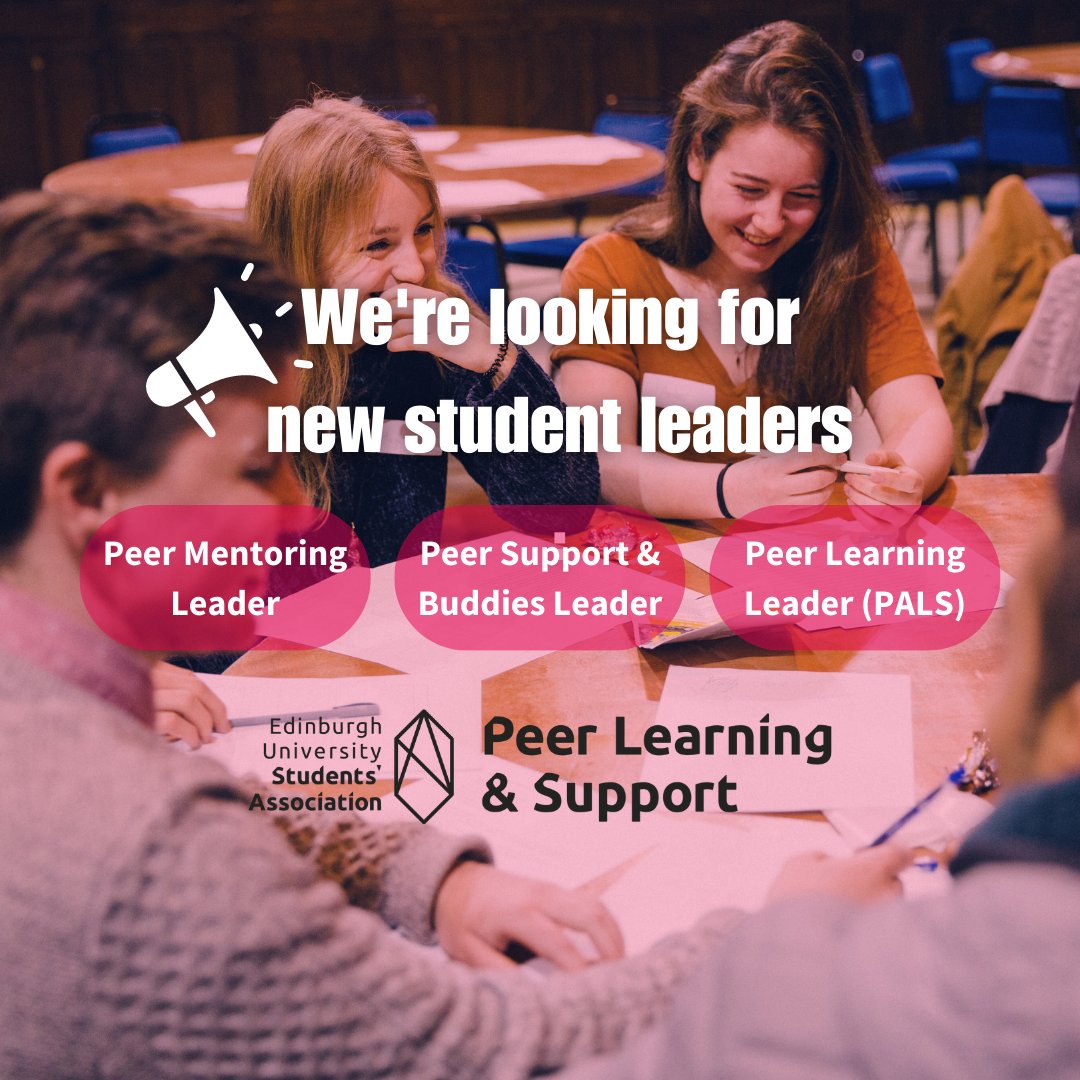 📢Without enough student volunteers we will not be able to run Peer Learning and Support schemes to their full capacity - resulting in many students missing out on key opportunities. Consider signing up today to enhance the university community 👇 eusa.link/PLSBecomeALead…