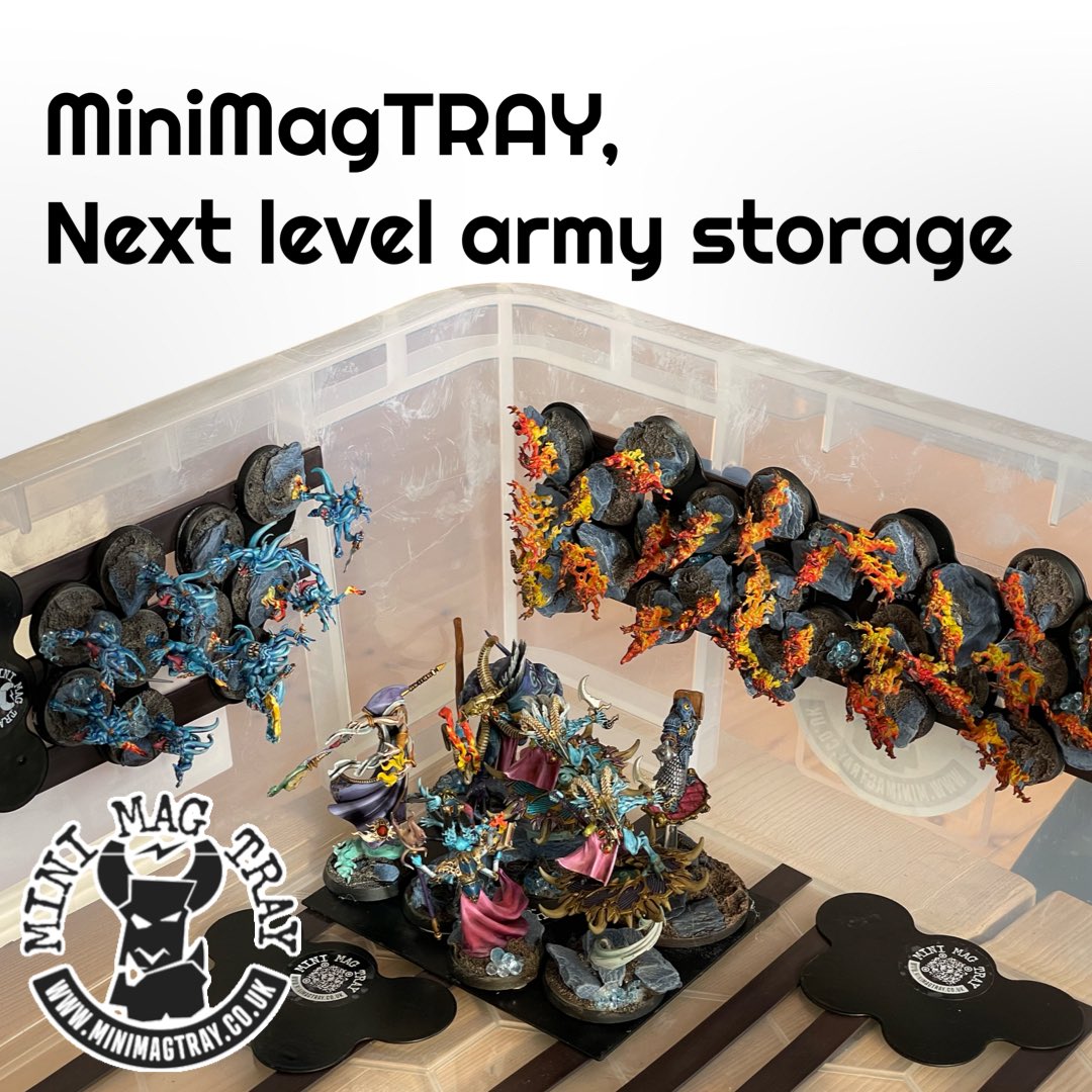 MiniMagTray's tweet photo. How cool is this, check out this genius hack for storing your armies: magnetic tape and MiniMagTRAY movement trays! It's like having Spider-Man as your storage consultant. #gaminglife #MiniMagTRAY #armyorganization #magneticstorage #storagehacks" https://t.co/Bhfe9jvFdf