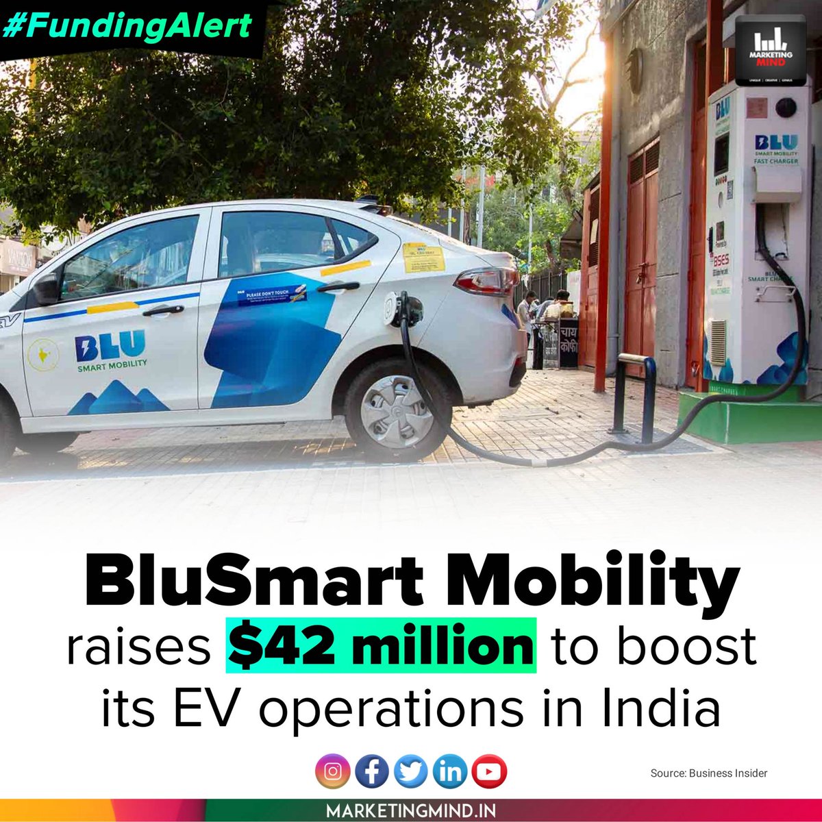 MarketingMind_'s tweet photo. BluSmart is currently valued at $250 million...
#MarketingMind #WhatsBuzzing #FundingAlert #BluSmartMobility https://t.co/Jr0MvaxOiy