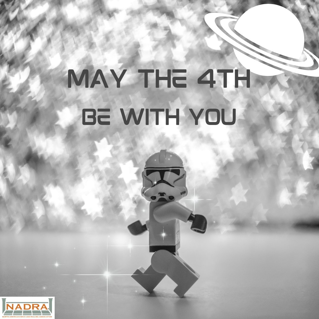 NADRAROCKS's tweet photo. May the fourth be with you… and your deck!
Be sure to #CheckYourDeck!
#NADRARocks #DeckSafetyMonth #DeckSafety https://t.co/nl3KWmN2QF