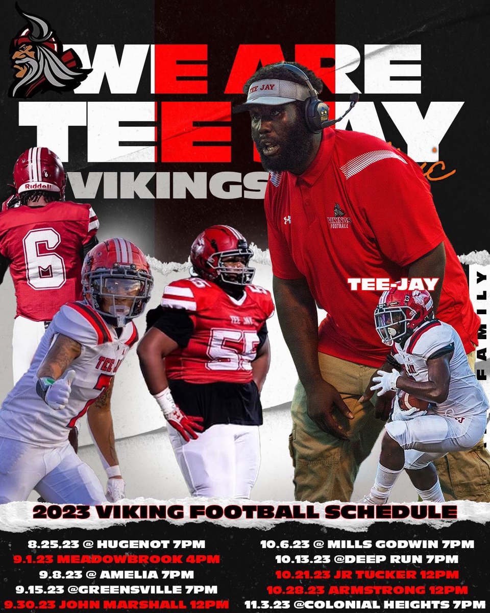 TeeJayHS's tweet photo. 2023 Varsity Schedule !! https://t.co/Lbef6ELrHX