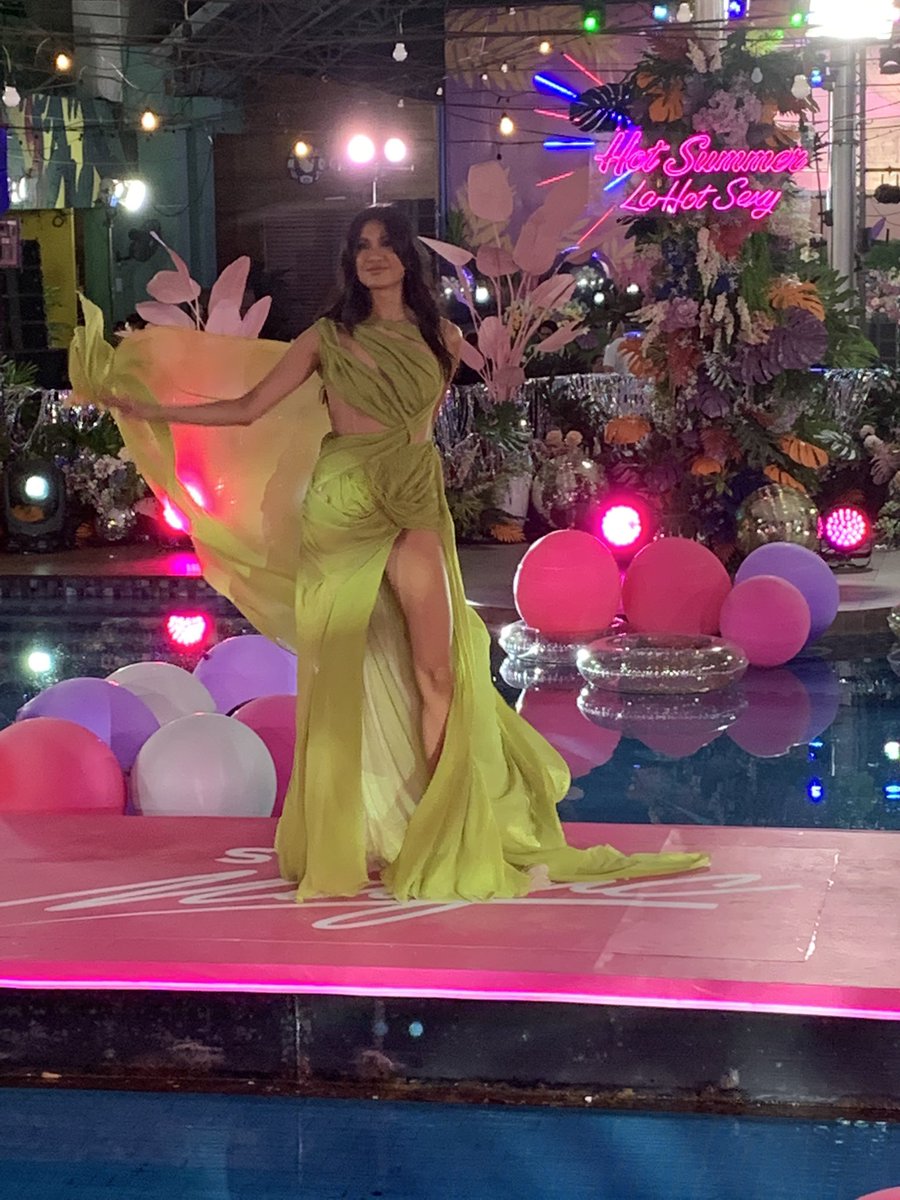 <a href="/HMallorcaINQ/">Hannah Mallorca</a> WORK THE RUNWAY! 🔥

LOOK: “Pinoy Big Brother” alum Lou Yanong is a sight to behold in her flowy green dress. #StarMagicHotSummer2023 | <a href="/HMallorcaINQ/">Hannah Mallorca</a>