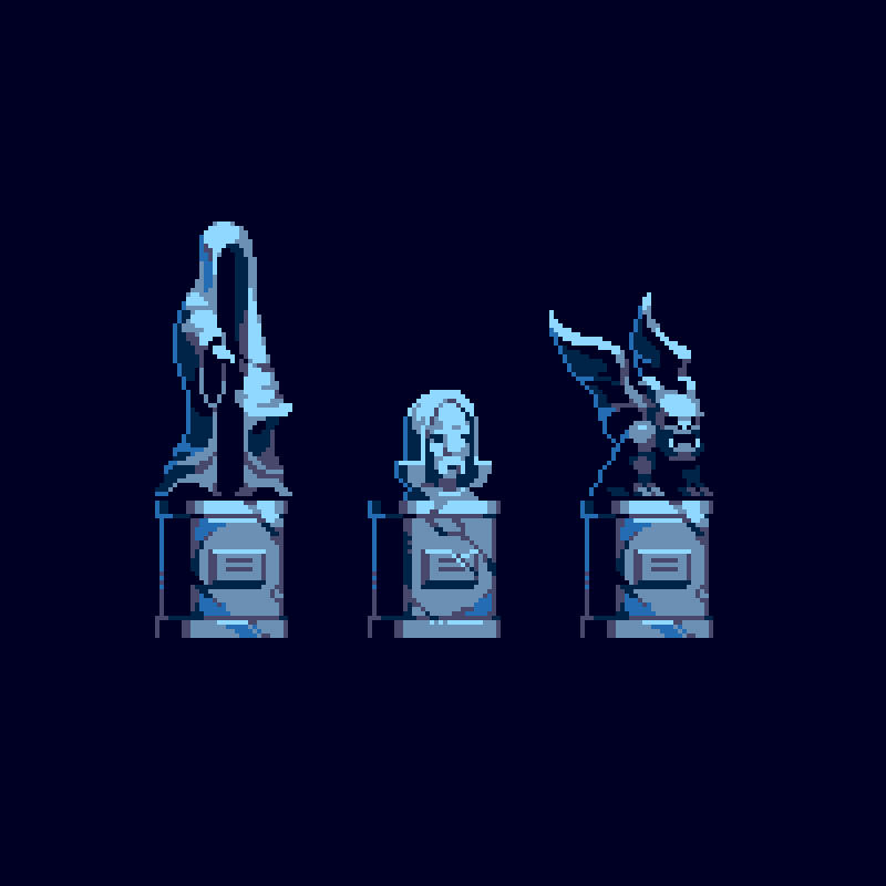 Some gothic props 🪦🕷️

#pixelart #gamedev