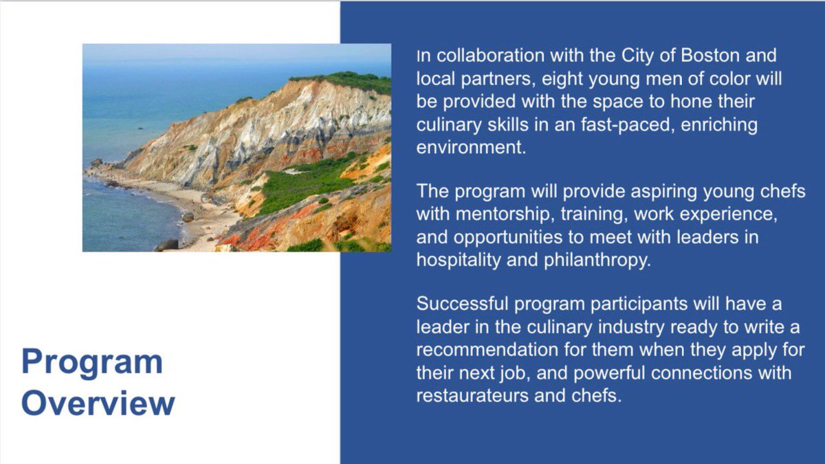 At the direction of President  Obama, @mbk_alliance in partnership with @officeofbma My Brother's Keeper Boston has created the Culinary Careers Accelerator program for young men to explore exciting culinary careers on Martha’s Vineyard in Summer 2023.