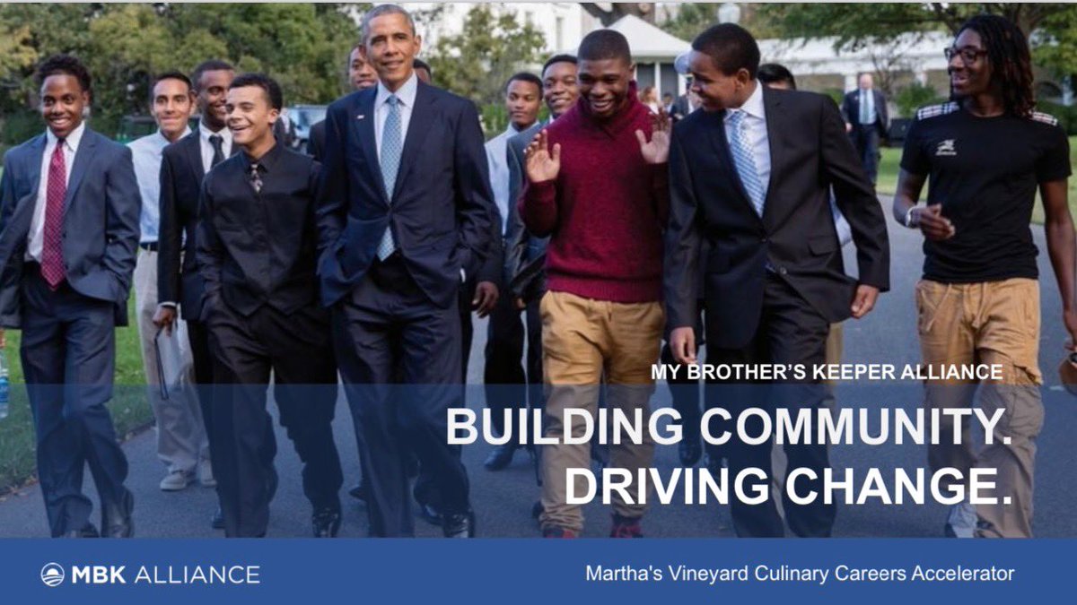 OfficeofBMA's tweet photo. At the direction of President  Obama, @mbk_alliance in partnership with @officeofbma My Brother's Keeper Boston has created the Culinary Careers Accelerator program for young men to explore exciting culinary careers on Martha’s Vineyard in Summer 2023. https://t.co/4A5Lufw2sC