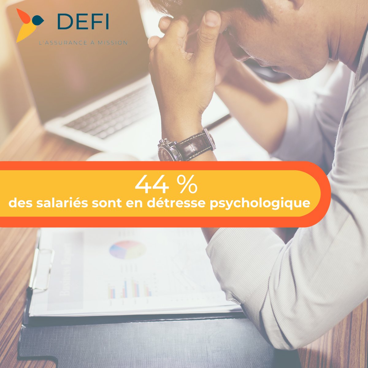 Une étude récente montre que 44 % des salariés souffrent de détresse psychologique. 🧠

Ce chiffre est alarmant et montre l'importance d'accorder une attention à la santé mentale.

N'oublions pas que la santé mentale est aussi importante que la santé physique ☝️