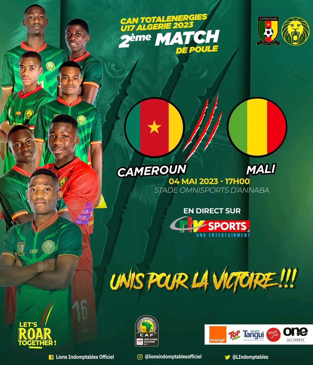 It’s match day as the U-17 lions will face Mali in their first match counting for Matchday two of the U-17 AFCON after they were on standby due to Burkina Faso’s absence. Allez les lion