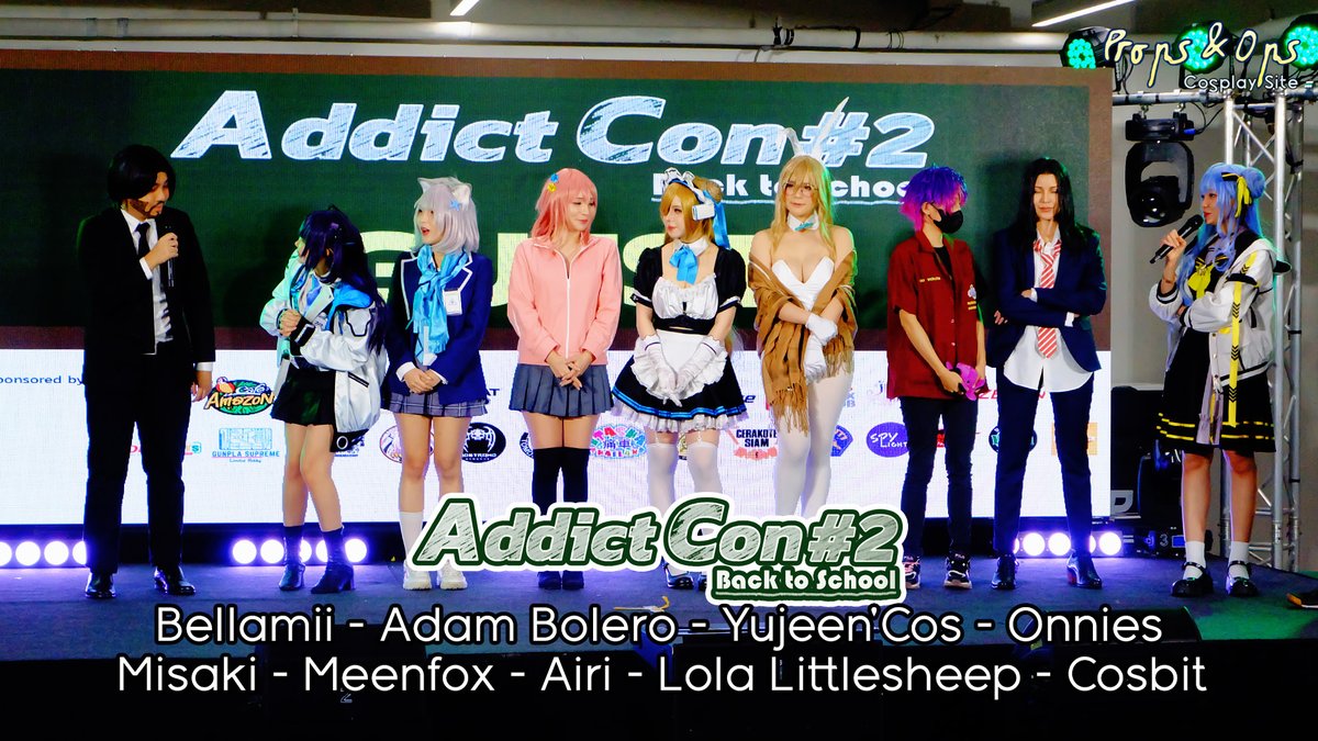 PropsOps's tweet photo. ▶️ ช่วงเกสต์คอสเพลย์เยอร์คุณ Bellamii, Adam Bolero, Yujeen'Cos, Onnies, Misaki, Meenfox, Airi, Lola Littlesheep, Cosbit ในวันที่แรกของงานงาน Addict Con #2
#addictcon #addictcon2 #propsops
‍
[ YouTube - https://t.co/1EHrGSXb3q ] https://t.co/vxggmZ7P3z