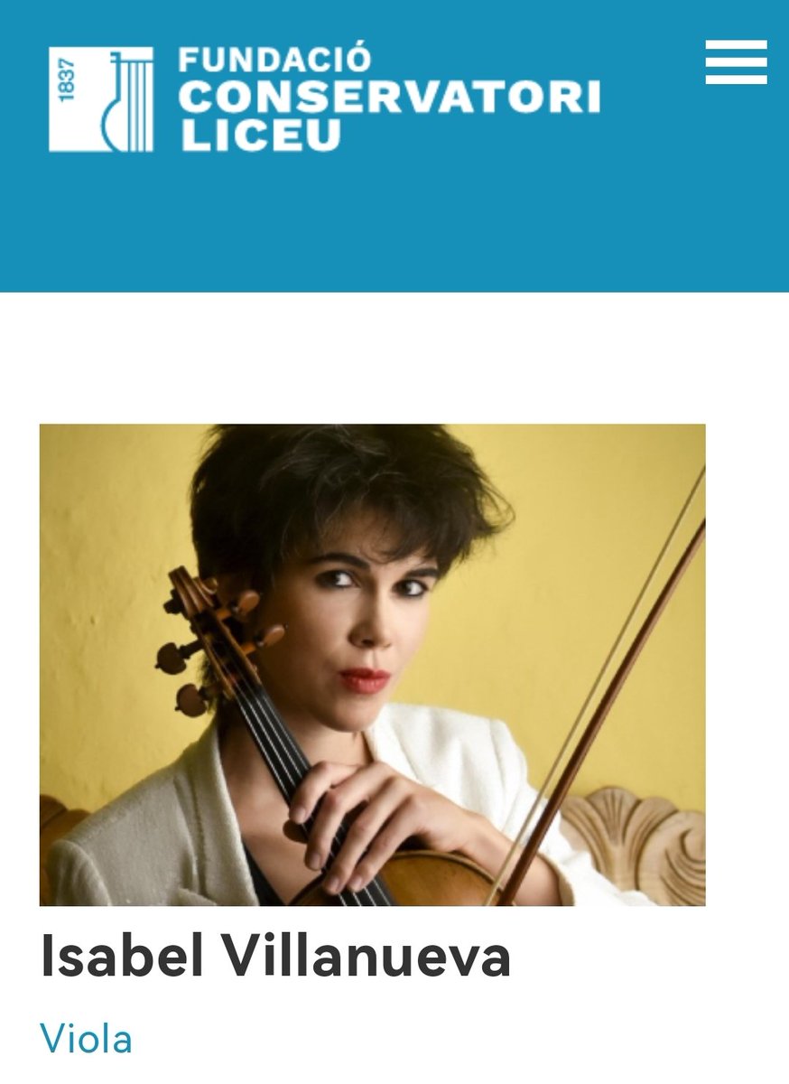 VillanuevaViola's tweet photo. Ilusionada con mi incorporación como Profesora de Viola desde el curso 2023-2024 en el Conservatori Superior de Música del Liceu en #Barcelona 💙
Ganas de trabajar con muchos jóvenes violistas! Las inscripciones ya están abiertas en la web del Liceu. 

https://t.co/fsLhnWVfkl https://t.co/Keo00Xwy02
