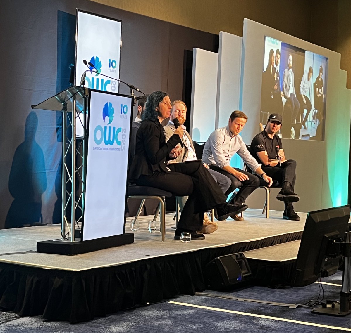 Fascinating perspectives on #innovation Panel led by Katharine York <a href="/ORECatapult/">ORE Catapult</a>  With <a href="/XceCoLtd/">XceCo Limited</a> <a href="/VISRvr/">VISR Dynamics</a> <a href="/ebacon1899/">Bacon Engineering Group</a> <a href="/OrstedUK/">Ørsted UK</a> #OWC2023