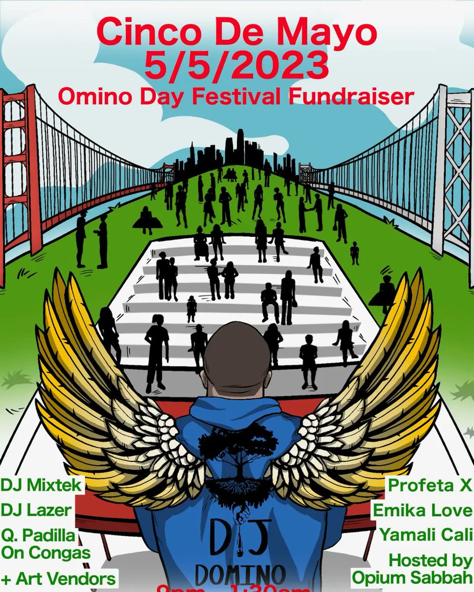 #cincodemayo @Ominoday Fundraiser hosted by yours truly at @amadossf 9-1am don't miss my #globalfusion set as well as @djmixtek415 #djlazer #profetax #emikalove #yamalicali #ripdjdomino  🙏🙏🙏🙏🙏🙏🙏🙏🙏