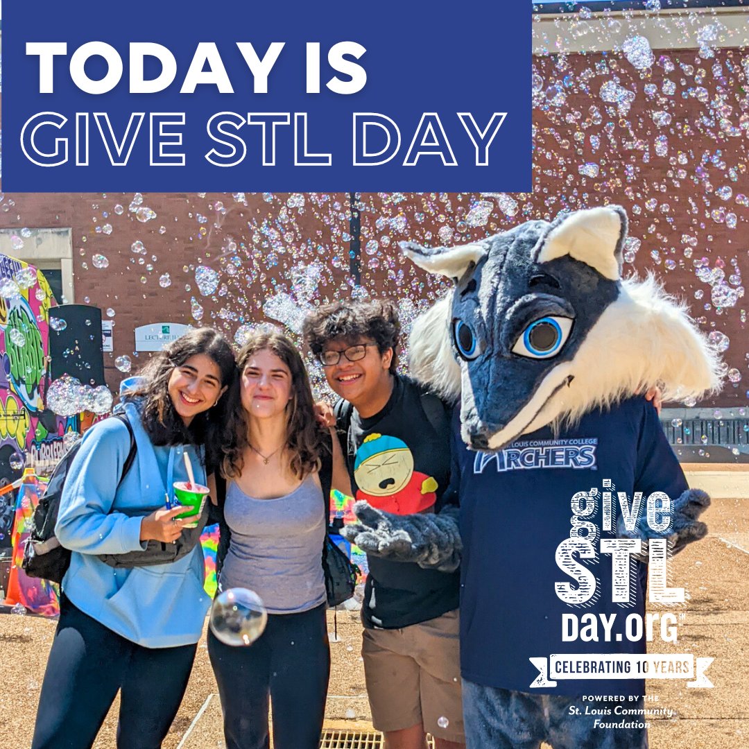 STLCCalum's tweet image. Today is #GiveSTLDay! Make a difference by donating at givestlday.org/stlcc. Donations made today will go to the STLCC Student Emergency Fund, which helps students when they need it most! #stlcc #support #communitycollege