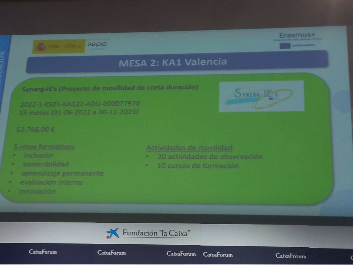 2a Mesa de buenas prácticas Jornada #ErasmusPlus #inspeccioneducativa con la intervencion de Merce Cerver, CValenciana, Antonio Bellido, Navarra y Jordi Gonzalez, Cataluña que exponen diferentes formas de participar los inspectores: con los centros o como servicio de inspeccion