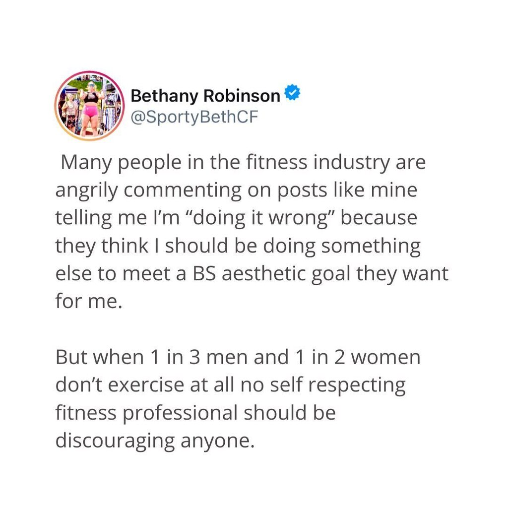 Why do so many PTs out there love going around telling people they’re doing stuff wrong?! Because they believe it’s not optimal for a goal that has nothing to do with the actual reason many of us train. It’s the equivalent of telling a marathon runner they’re doing it wrong …