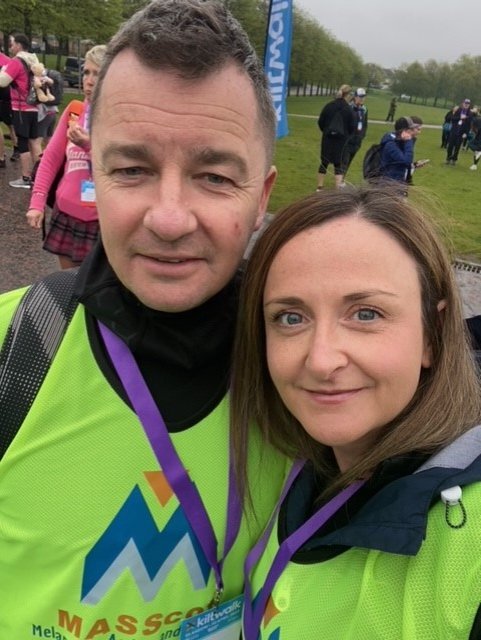 MASSc0t's tweet photo. The Henderson family, Paul, Joanne and young Robyn at the Kiltwalk. https://t.co/vGMzHQVUGa