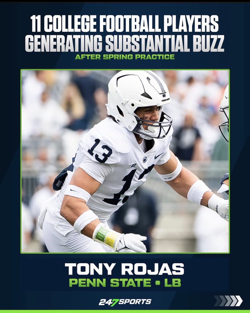 BasicBluesPod's tweet photo. It’s going to be hard to keep LB Tony Rojas off the field this fall 📈📈

📸: 247sports https://t.co/3RZ1MMLrCh