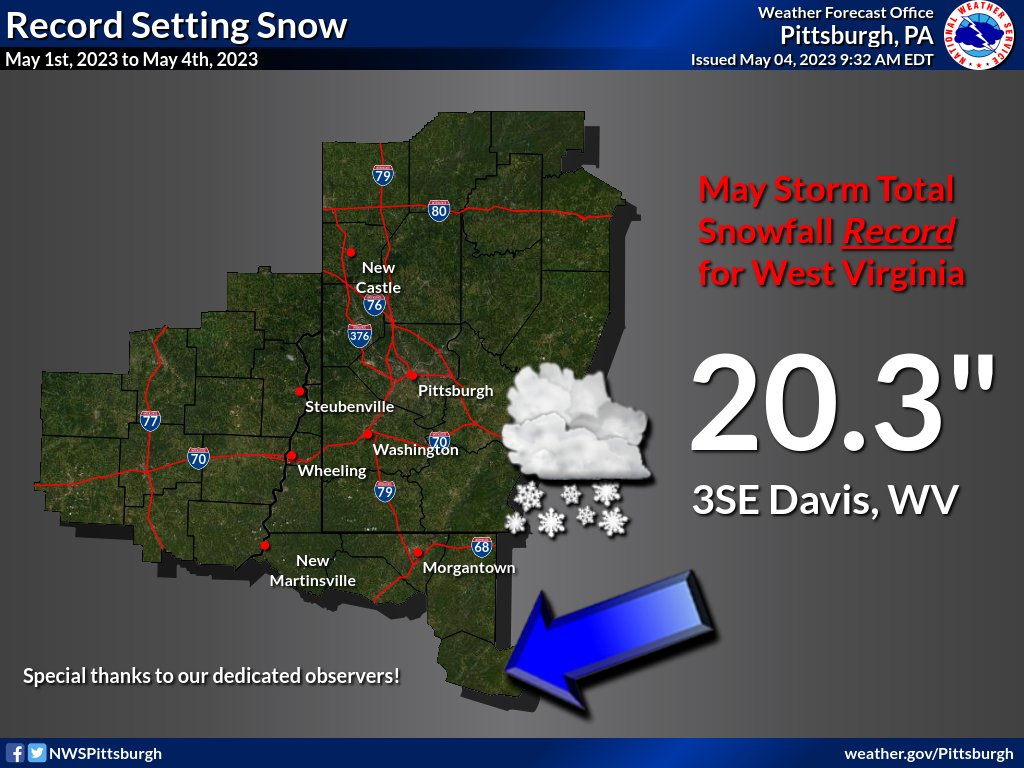 NWS Pittsburgh on Twitter: "With this morning's observation, the snow