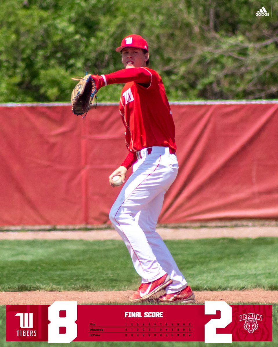 Baseball picked up two wins against DePauw in their double header! The Tigers will round out the regular season this weekend at home. #TigerUp