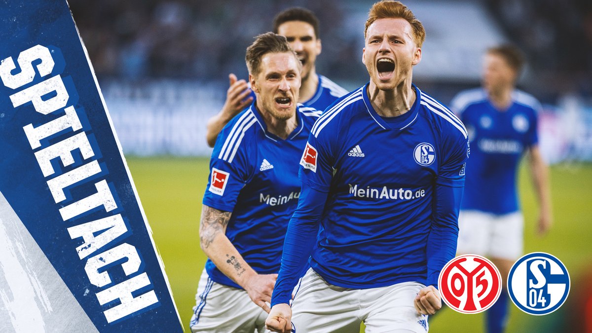 s04's tweet photo. ⚒️ SPIELTACH
⚽️ @1FSVMainz05 🆚 #S04   
🕣 20.30 Uhr
#⃣ #M05S04 | #WirBleiben https://t.co/45hPDkRYv1
