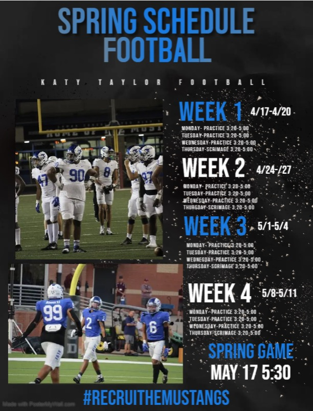 🚨🚨 Our Spring game has been moved to next Thursday May 11th. Come support and get a look at our 2023 Mustangs #BLUE