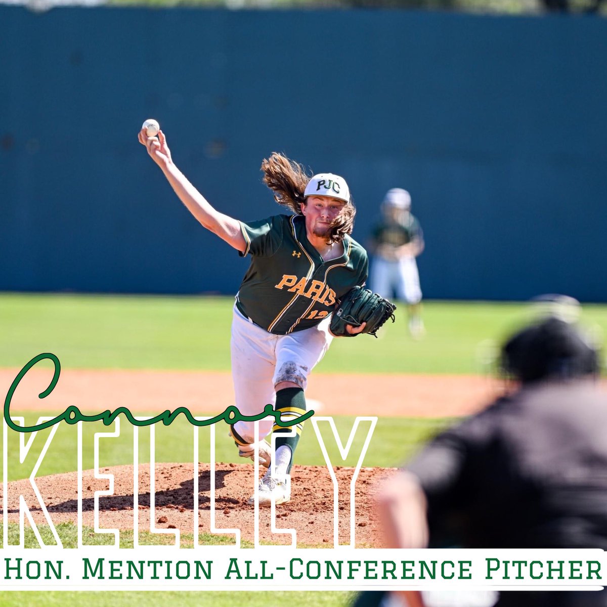 Congratulations to Connor Kelley on being named Honorable Mention All-Conference Pitcher!

<a href="/ckelley0212/">Connor Kelley</a> | Hon. Mention P

#PJCbaseball #BuiltDifferent