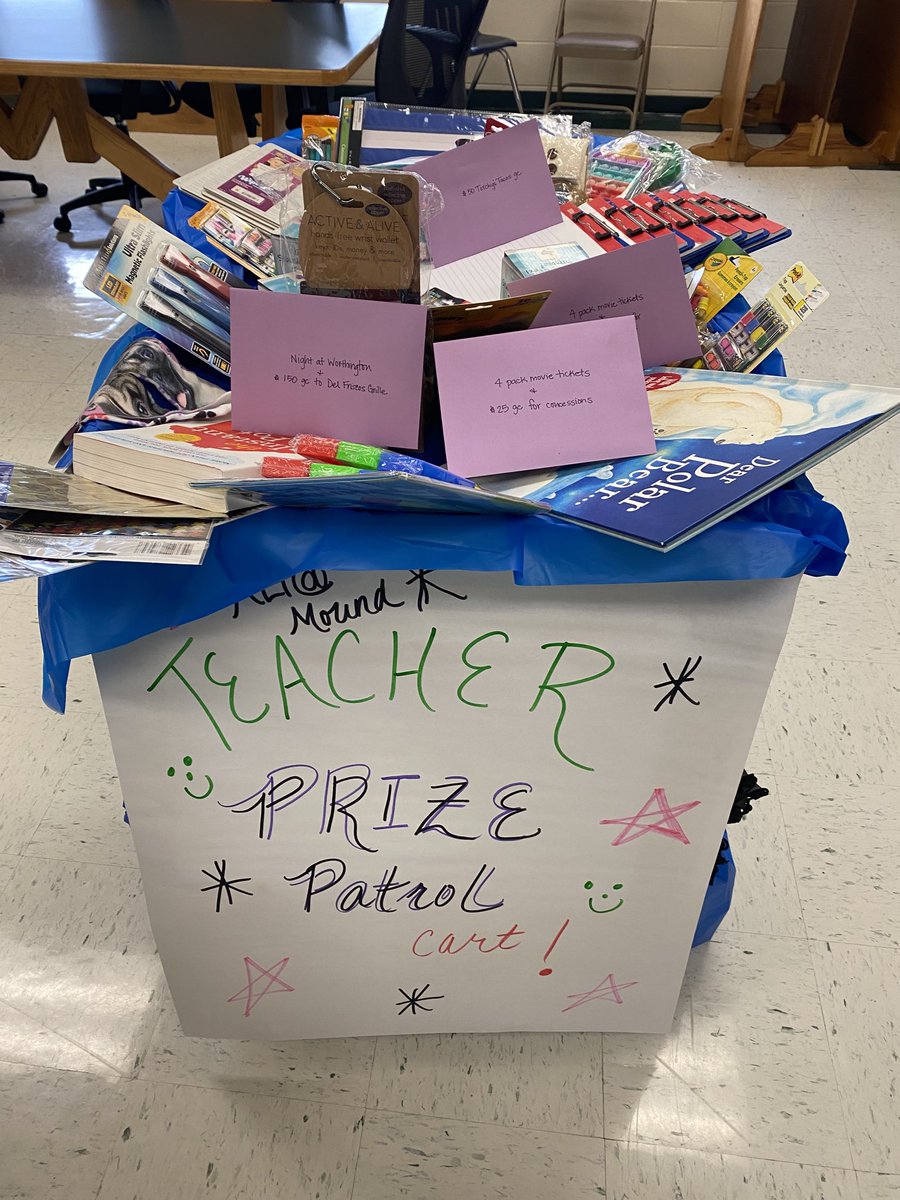 The ALT@Mound Prize Patrol cart is coming for you ⁦<a href="/MoundMustangs/">Academy of Leadership & Technology @ Mound Elem.</a>⁩ teachers! We appreciate you and see all the great things you do! ⁦<a href="/MoundMustangs/">Academy of Leadership & Technology @ Mound Elem.</a>⁩ ⁦<a href="/TheLeaderinMe/">The Leader in Me</a>⁩