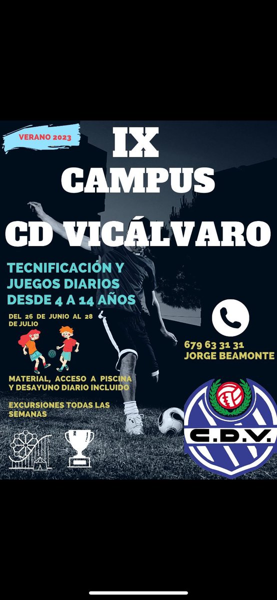 campuscdvical's tweet photo. Como nos lo vamos a pasar este año😌 te quieres perder todo esto? 🤘🏼Corre y apuntate al campa🤘🏼
Te esperamos otro verano mas🔵⚪️🔵 https://t.co/VSFP4YxR6w