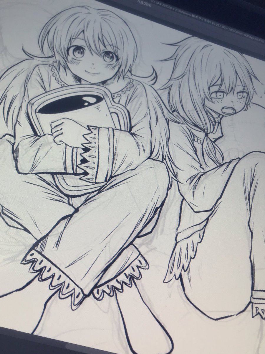 デジタルで練習してみてる… おまけに使おうかな