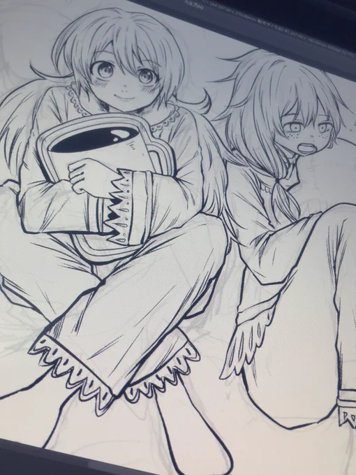 デジタルで練習してみてる… おまけに使おうかな