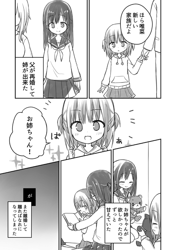 親の再婚で義理姉妹になったけど、また他人になった2人(1/2) #創作百合