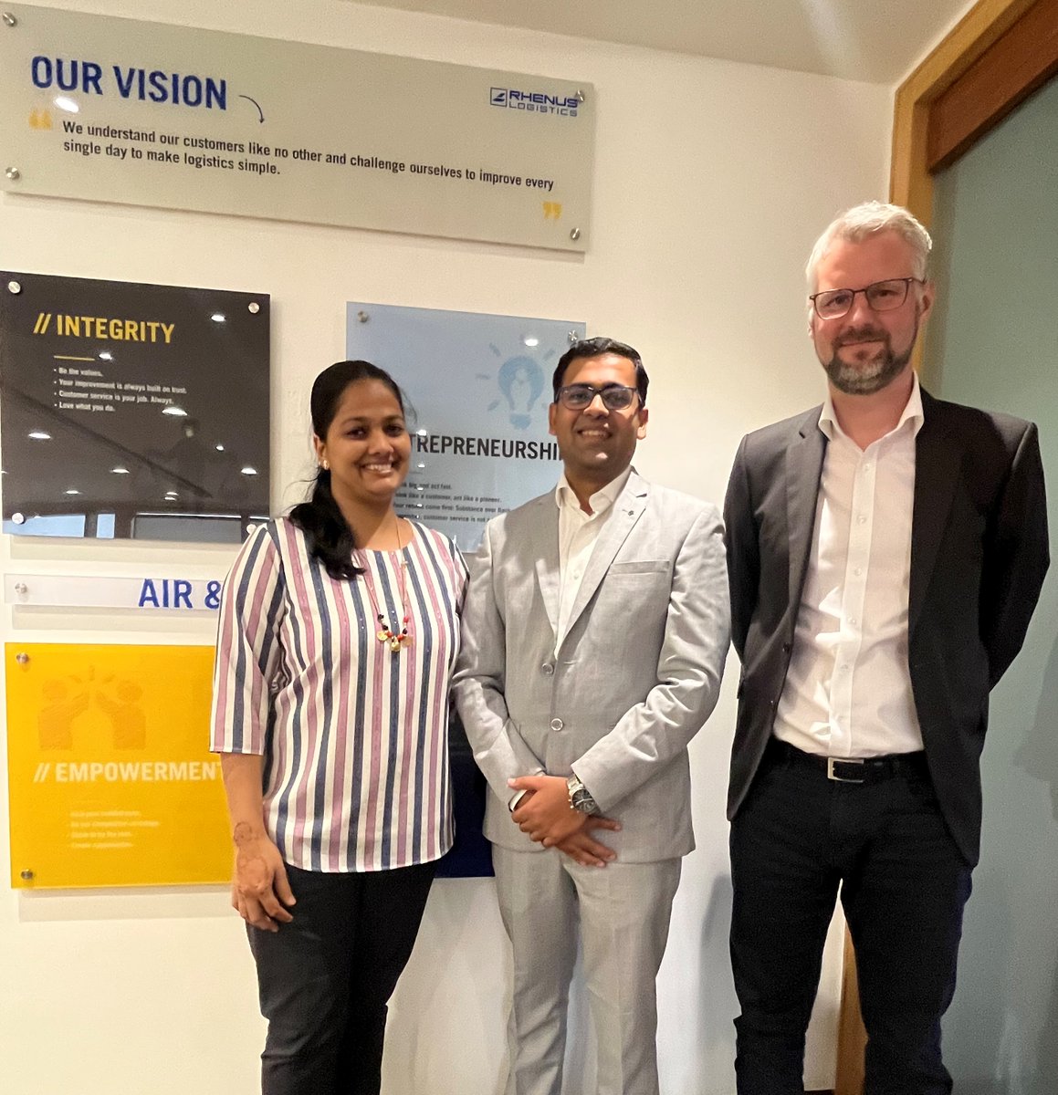 Rhenus India was honoured to host, “Mr. Tim Merklein, Rhenus Global CFO, Air &amp; Ocean in India. He had a fruitful discussion and alignment on finance  controlling and system development topics with Rhenus India team. He also visited Rhenus Corporate and Branch Office in Mumbai.
