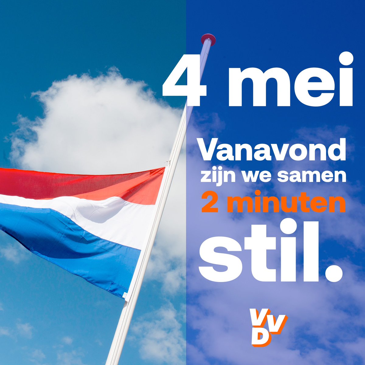 Vandaag is het 4 mei, de dag van de Dodenherdenking. We herdenken en eren de slachtoffers van de Tweede Wereldoorlog en alle oorlogen en vredesmissies daarna. Laten we stilstaan bij de offers die zij hebben gebracht en ons blijven inzetten voor vrede en vrijheid.