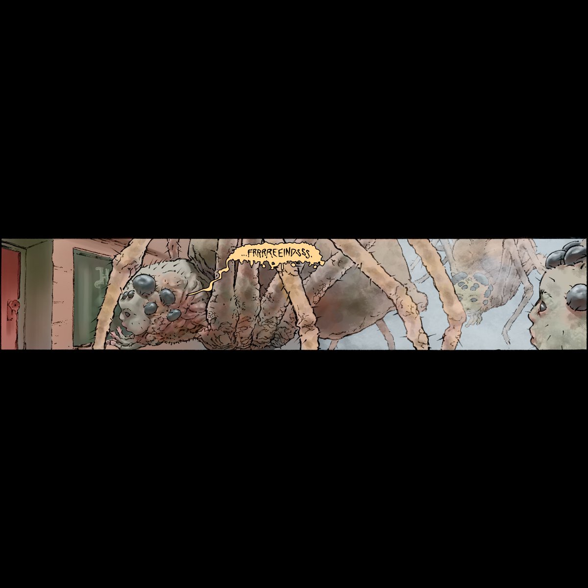 sourflesh's tweet photo. Shelbyville adaptation Page 11 of 13
โI think these spiders just want to be our friends, guys.โ
#horrorcomics #shelbyville #kingcast #silenthill #stephenking #comicart #strangerthings #traditionalink #clipstudiopaint #spider https://t.co/OhWtuf8lg9