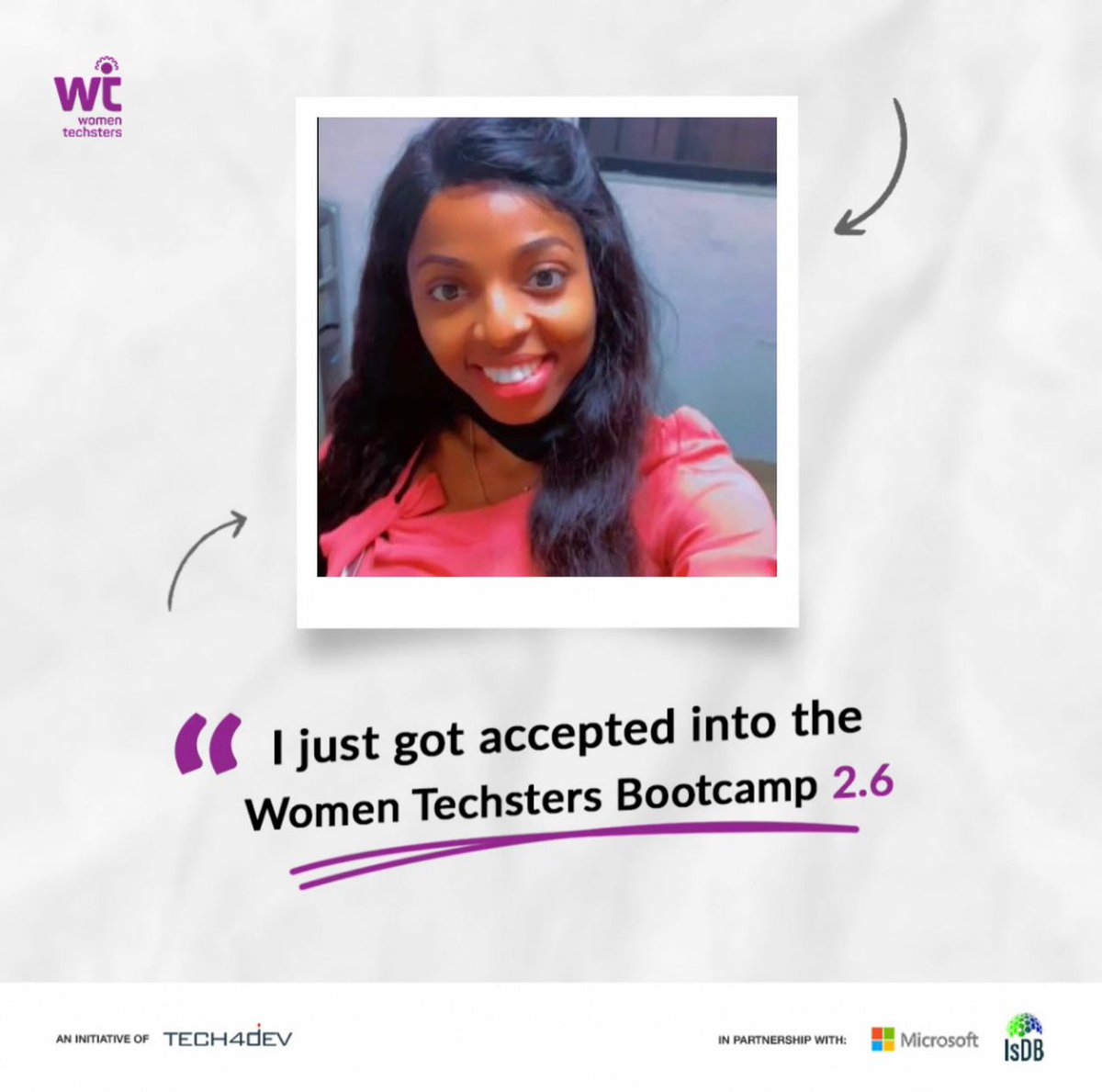 Christta1's tweet photo. Thank you Tech4Dev for this opportunity to join the Women Techster Bootcamp, excited to learn!"💃
#WomenTechsters #WomenTechstersFellowship #WTFC24 #GirlsinICT #Digitalskills #Digitalskillsfellowship #WomeninTech #GirlsinTech #WomenInTechAfrica #tec4dev https://t.co/p6zJHIYrcU