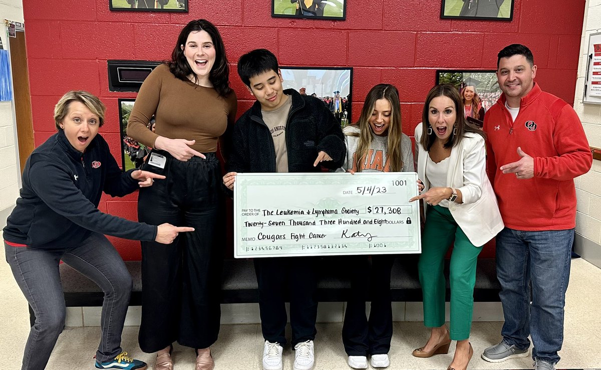 Huge shout out to QO Cougars Tyler Phugphud &amp; Lexi Fiallo for their leadership &amp; advocacy to raise $ for the <a href="/LLSusa/">伊藤佑愛</a> through the “Team Cougars Fight Cancer” 
philanthropic leadership program benefitting LLS’s mission of curing blood cancers! 👏🐾❤️
@QOActingAP <a href="/QOHSCounseling/">QO Counseling</a>