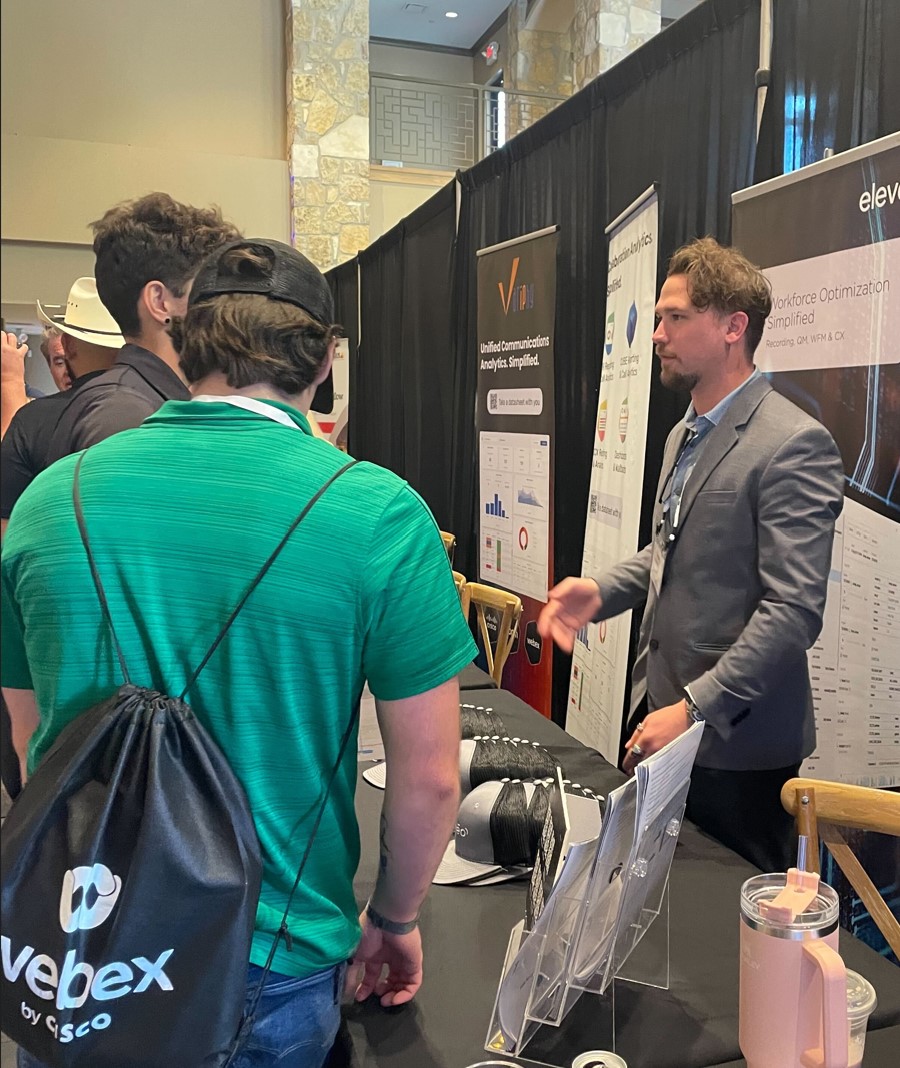 myeleveo's tweet image. Amanda and Cameron in Texas at the #Netsync Sales Kick-Off! Great being a Partner Showcase sponsor, talking Eleveo WFM and our Webex Contact Center integration with our partner reps and, remarkably, a space alien. 

#cloudcontactcenter #wfo #partners