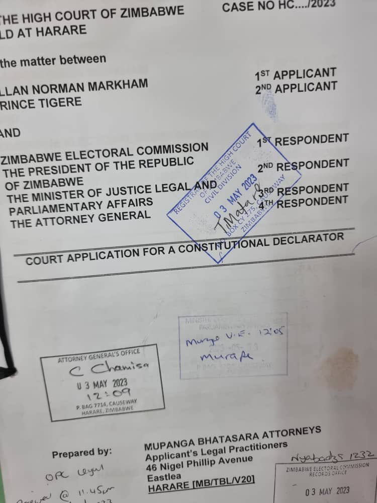 Hopewell Chin’ono on Twitter "Harare North Member of Parliament, Rusty Markham Katazamhondoro